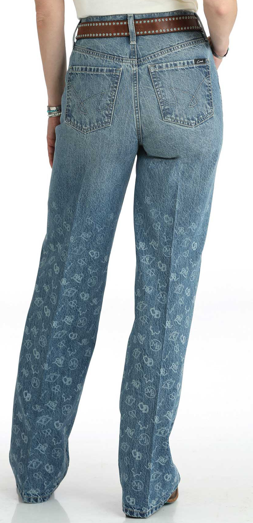 CRUEL DENIM LADIES' CATTLE BRAND LASER PRINT CASEY JEANS