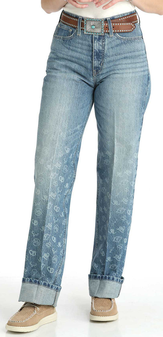 CRUEL DENIM LADIES' CATTLE BRAND LASER PRINT CASEY JEANS