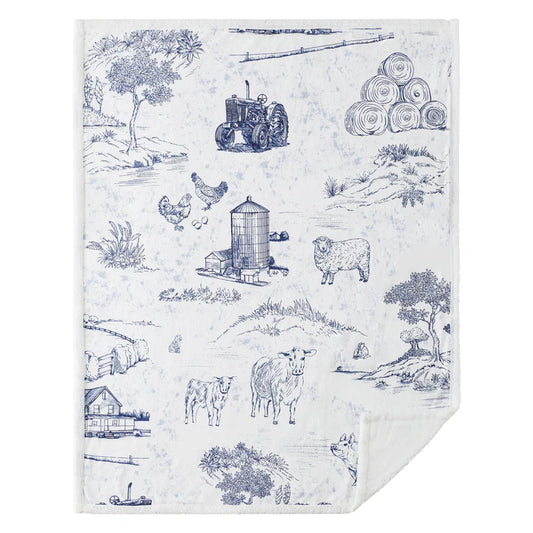 FARM LIFE CAMPFIRE SHERPA THROW