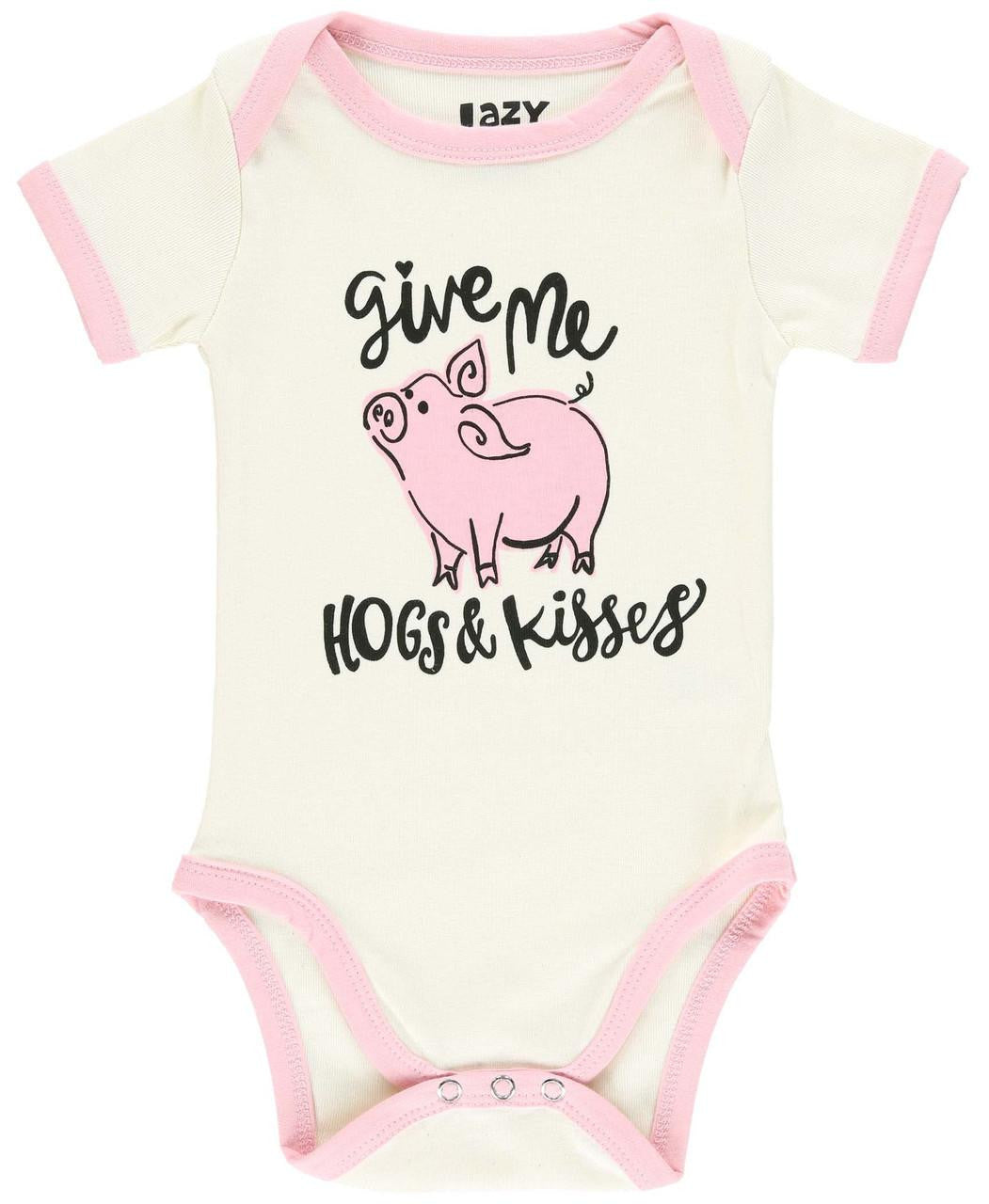 INFANT "HOGS and KISSES" CREEPER ONESIE