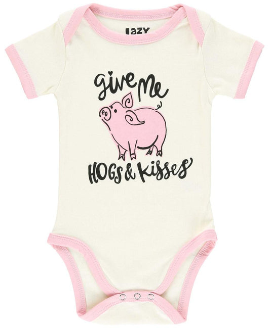 INFANT "HOGS and KISSES" CREEPER ONESIE