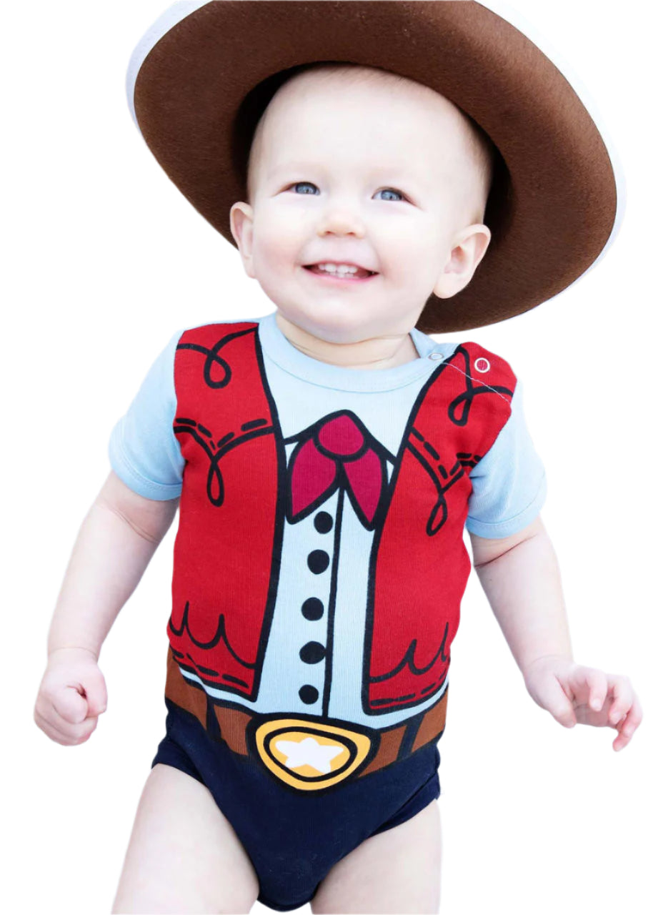 INFANT COWBOY CREEPER ONESIE