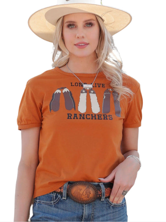 CRUEL GIRL WOMEN'S LONG LIVE RANCHERS TEE