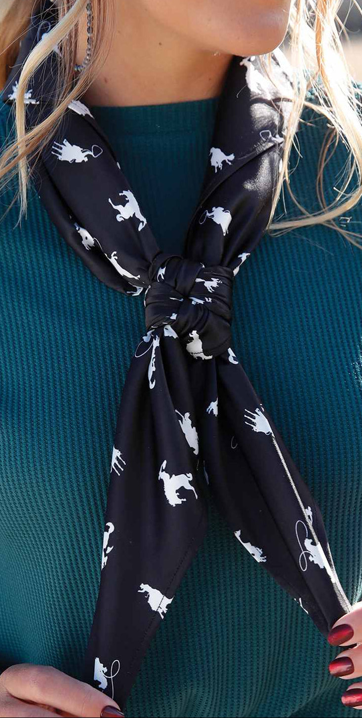 CRUEL GIRL BRONC WILD RAG in BLACK/WHITE