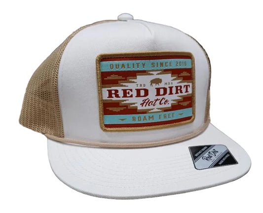 RED DIRT HAT CO DESERT GRIT CAP in WHITE/TAN