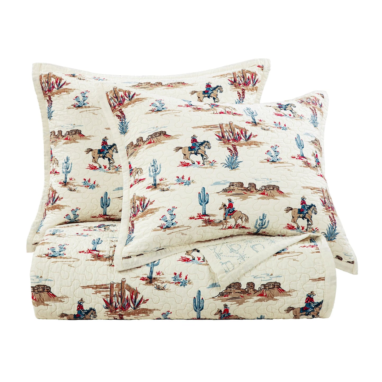 STETSON HOME DESERT TRAIL REVERSIBLE QUILT SET in KING
