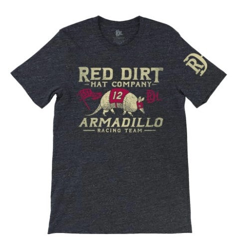 RED DIRT HAT CO DILLO RACING FLAG TEE SHIRT