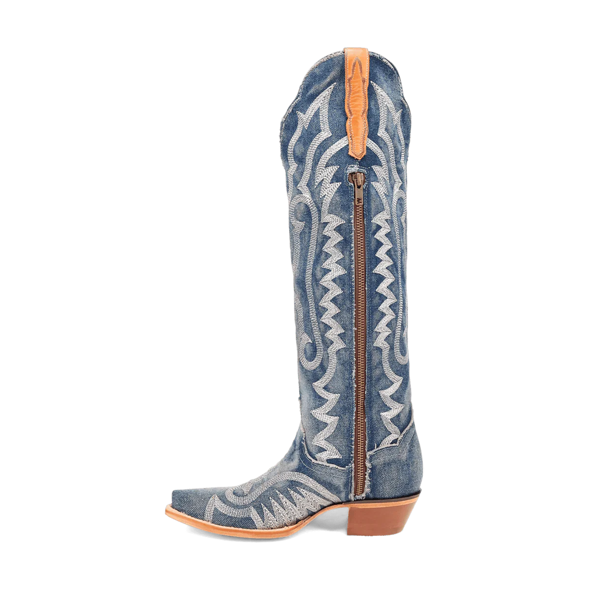 DAN POST LADIES "DENIM DARLING" 19" TALL BOOTS