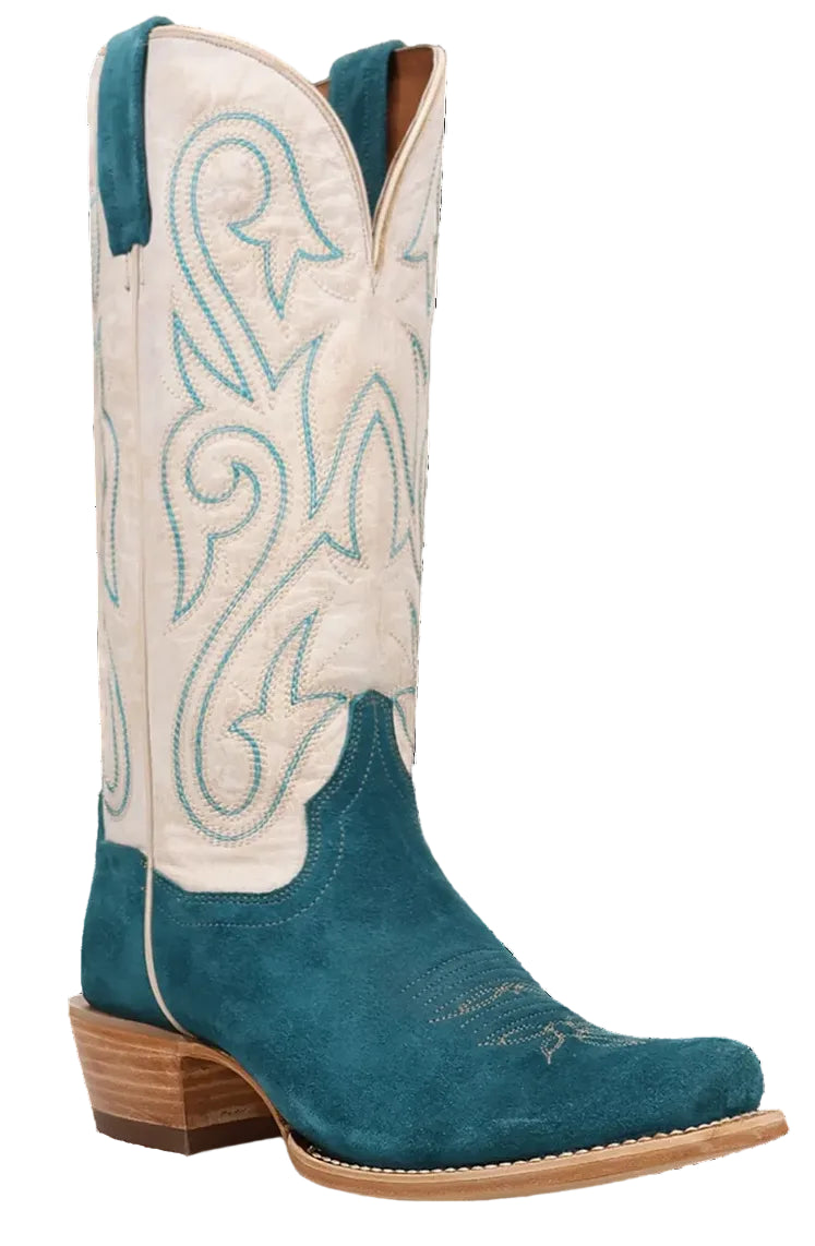 LADIES' DAN POST LANESSA 13" BOOT - TURQUOISE SUEDE