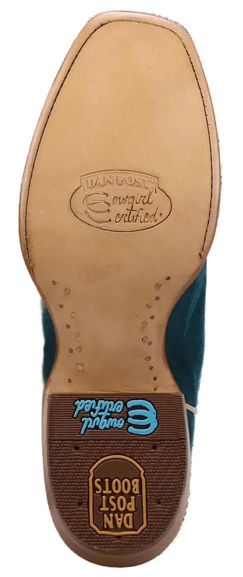 LADIES' DAN POST LANESSA 13" BOOT - TURQUOISE SUEDE