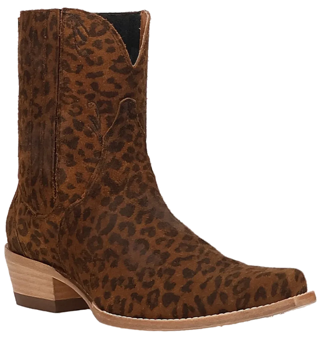 LADIES' DAN POST FERAL 7" BOOTIE - LEOPARD