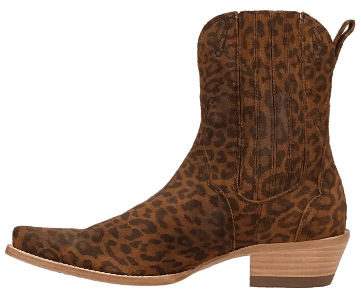 LADIES' DAN POST FERAL 7" BOOTIE - LEOPARD