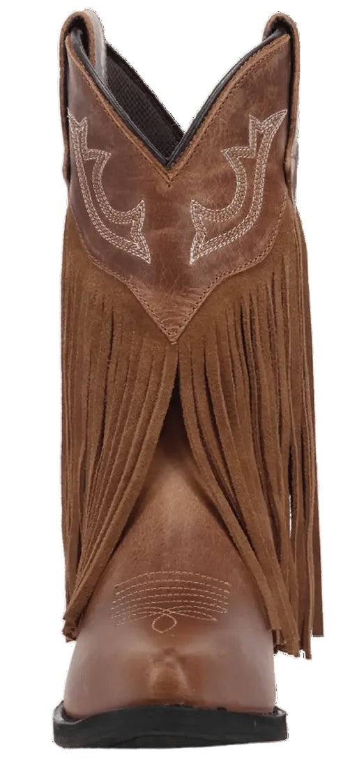 DAN POST GIRL'S HAPPY TRAILS BROWN FRINGE BOOT