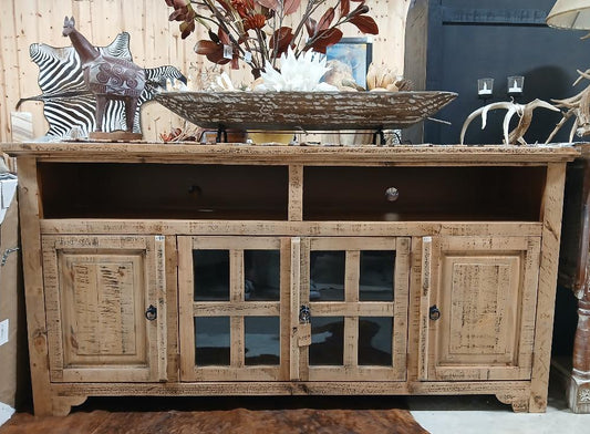 4 DOOR PONDEROSA PINE 70" TV CONSOLE