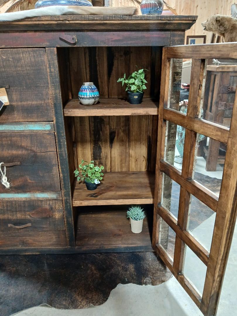 RUSTICO SIERRA 3 DRAWER 2 SHELF CABINET