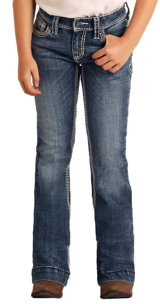 ROCK & ROLL DENIM GIRL'S HEAVY STITCH TROUSER JEAN