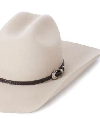 Cowboy Chrome Basketweave Leather Hatband in Brown