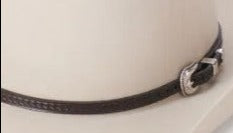 Cowboy Chrome Basketweave Leather Hatband in Brown