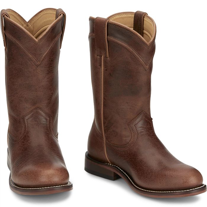 JUSTIN LADIES HOLLAND 10" ROPER - BROWN