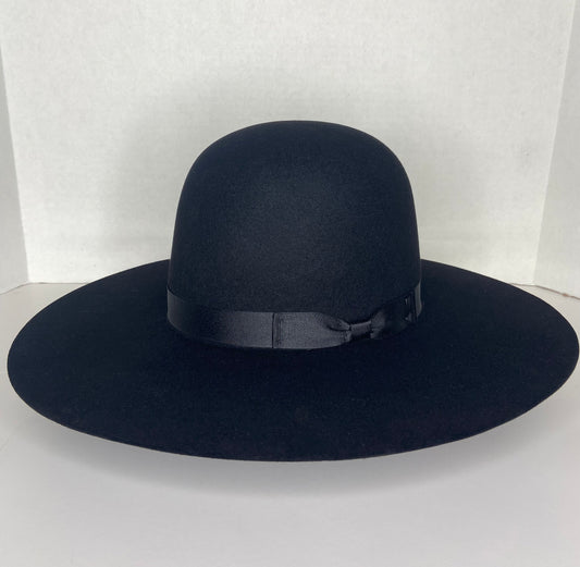 SERRATELLI 8X OPEN CROWN BLACK FELT HAT