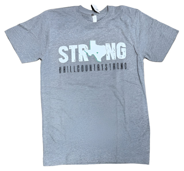 HILL COUNTRY STRONG GRAPHIC RELIEF FUND TEE SHIRT in GREY
