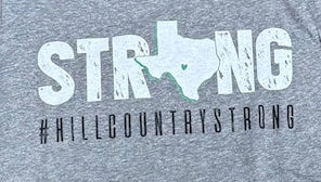 HILL COUNTRY STRONG GRAPHIC RELIEF FUND TEE SHIRT in GREY
