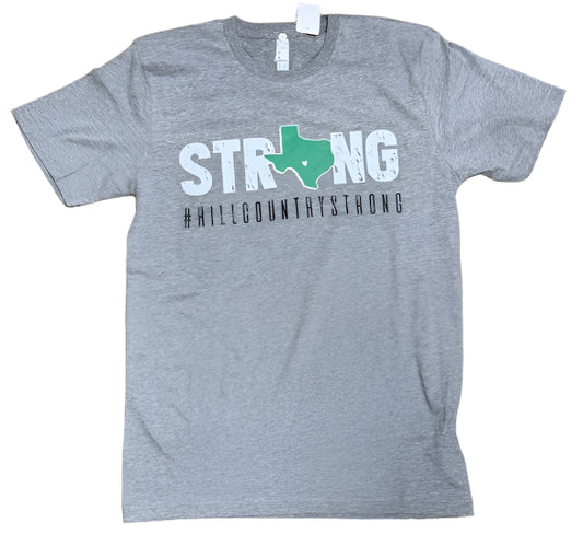 HILL COUNTRY STRONG GRAPHIC RELIEF FUND TEE SHIRT in GREY