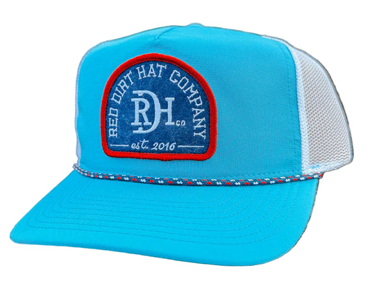 RED DIRT HAT CO SEAL PATCH HAT in BLUE/WHITE