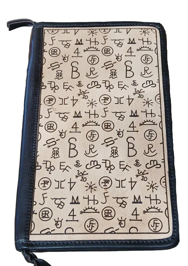 WESTERN CATTLE BRANDS LEATHER JEWELRY ORGANIZER