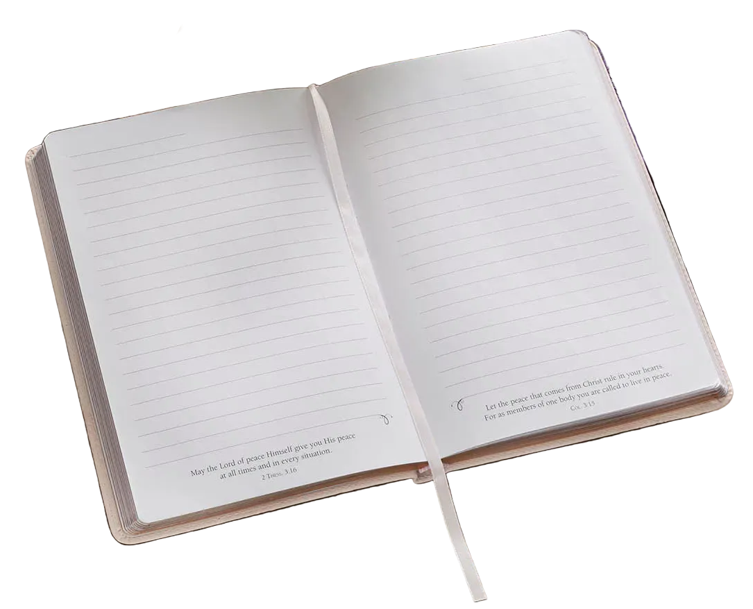"BLESS and KEEP YOU" BLUSH BLOOM FAUX LEATHER JOURNAL - NUMBERS 6:24