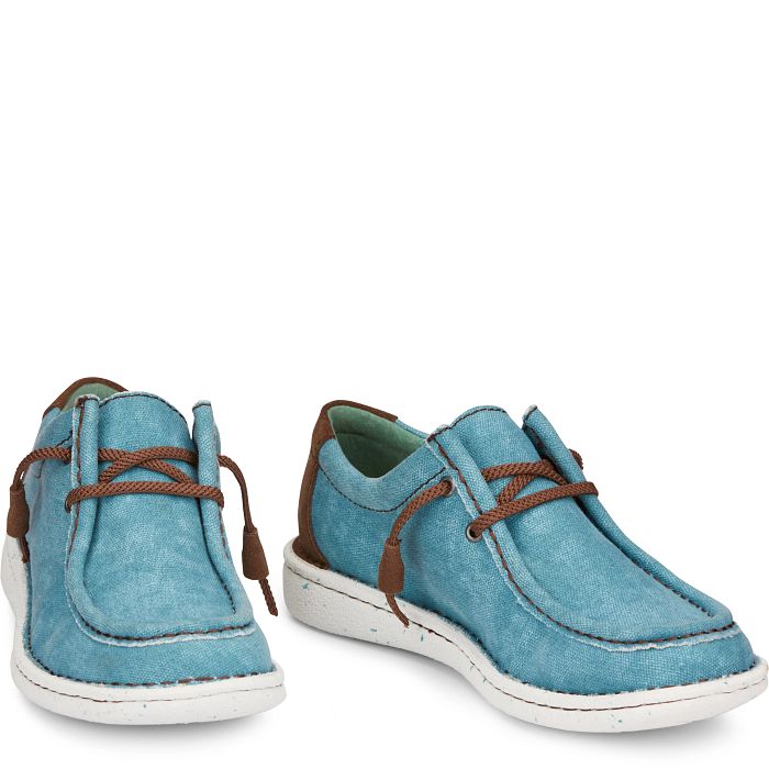 JUSTIN LADIES HAZER SHOES in TURQUOISE FREDERICKSBURG Yee Haw Ranch