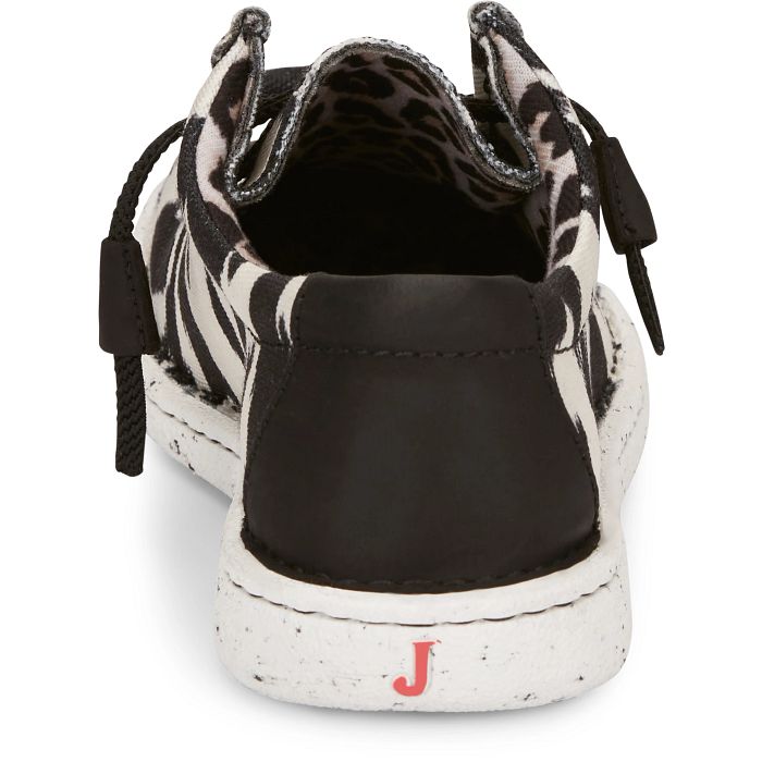 JUSTIN LADIES HAZER SHOES in BLACK/WHITE ANIMAL PRINT