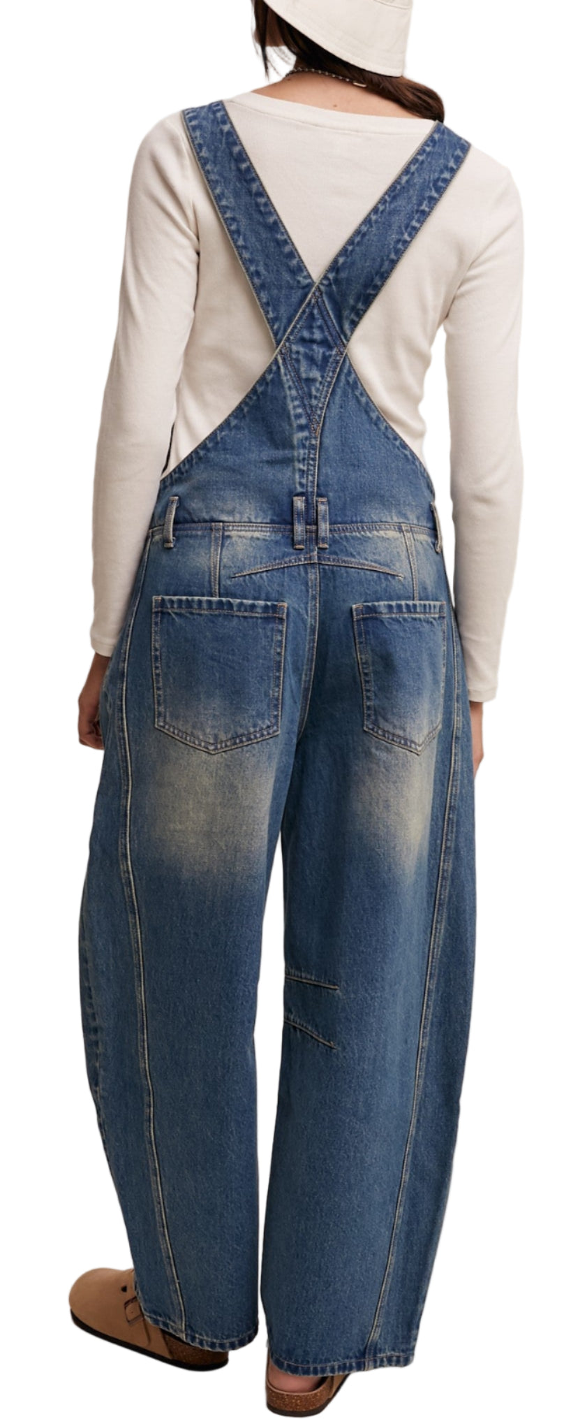 BARREL JEAN OVERALLS