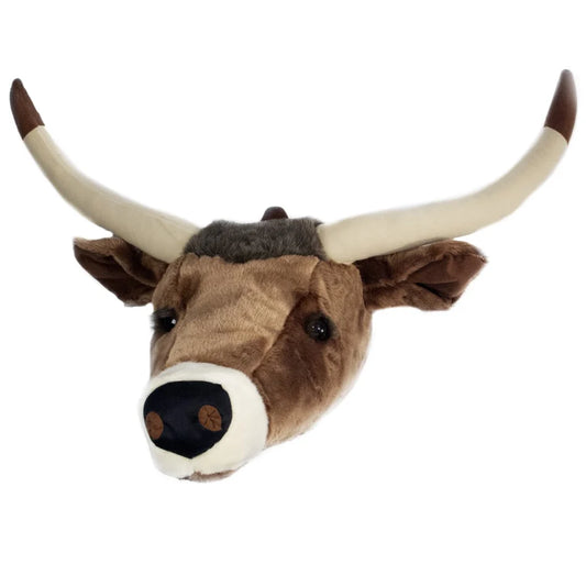 LARGE PLUSH TROPHY HEAD - LONGHORN
