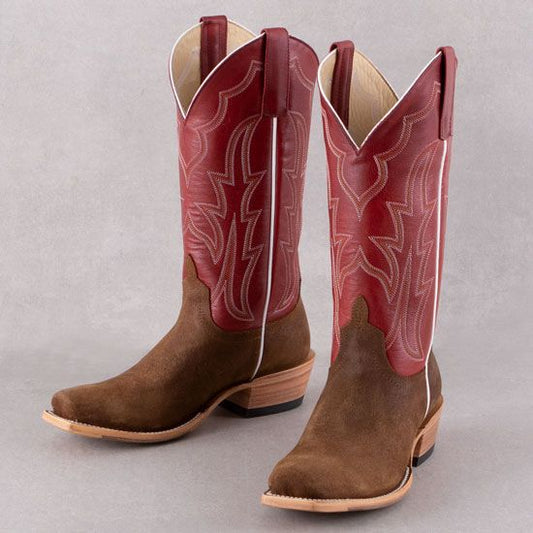 MACIE BEAN "WAXY COMMANDER" RED LADIES BOOTS