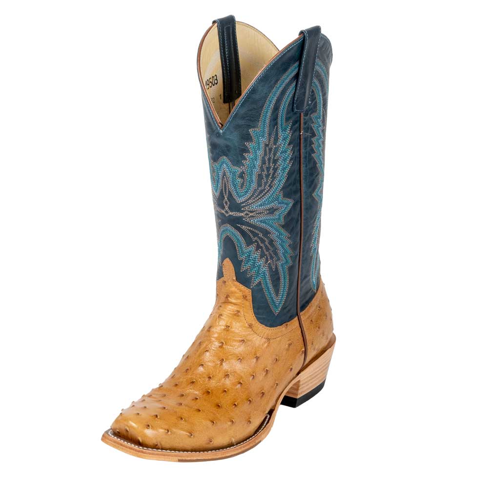 MACIE BEAN ANTIQUE SADDLE FULL QUILL OSTRICH LADIES BOOTS