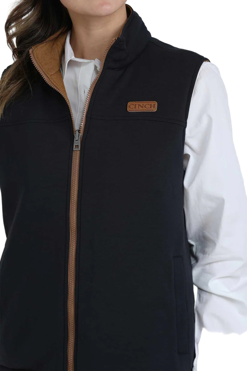 CINCH WOMEN'S REVERSIBLE VEST in BROWN/BLACK