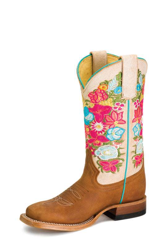 MACIE BEAN GIRL'S FLORAL EMBROIDERY BOOT
