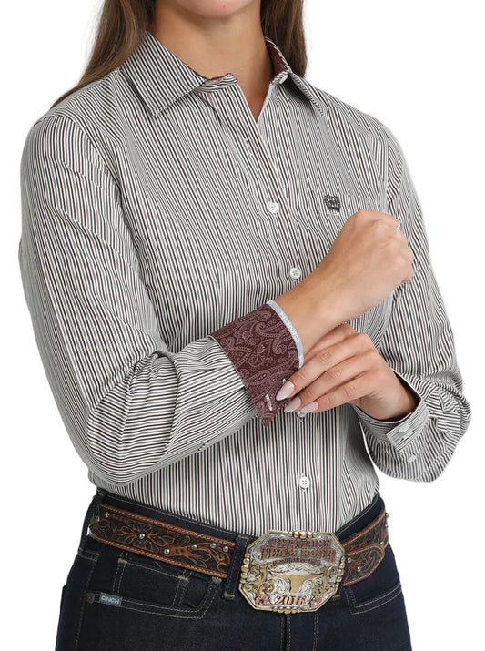 CINCH WOMEN'S LONG SLEEVE STRIPE SHIRT