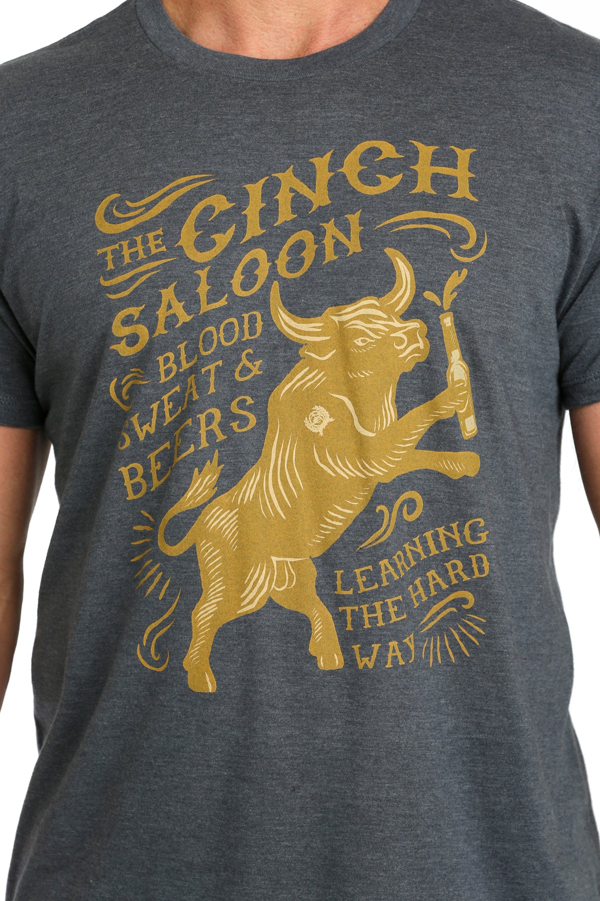 CINCH MEN'S THE CINCH SALOON TEE - CHARCOAL