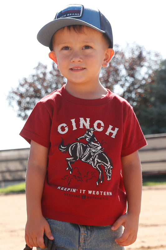 CINCH INFANT KEEPIN' IT WESTERN TEE - RED