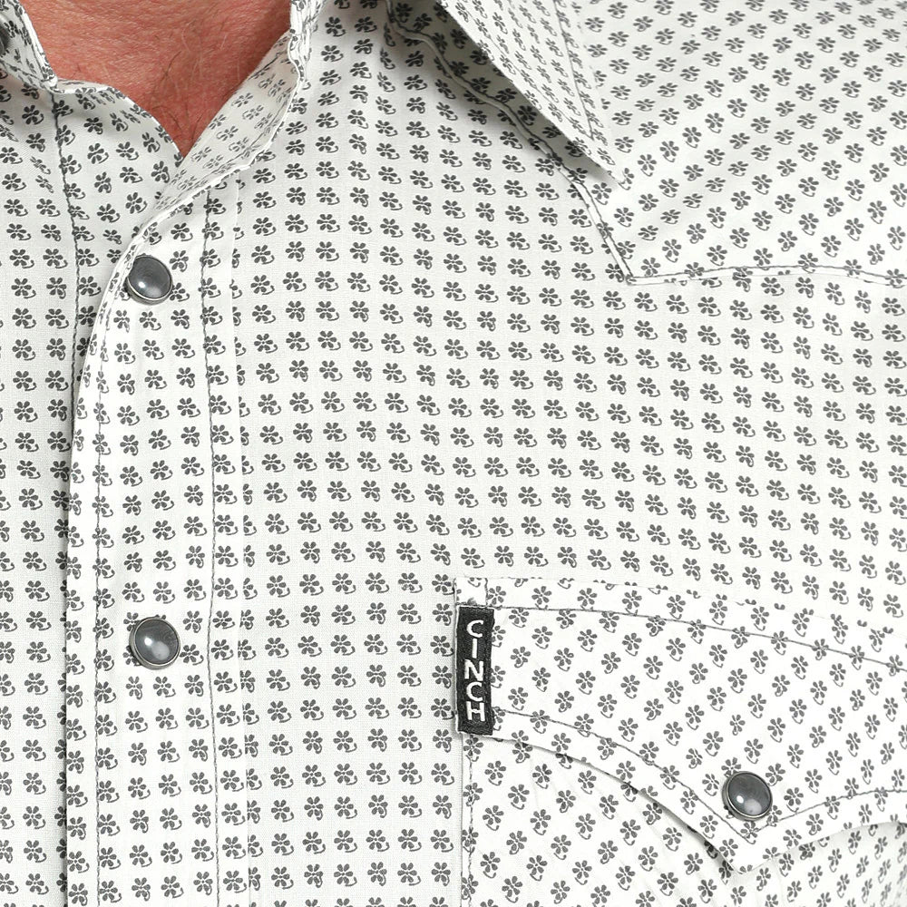 CINCH MEN'S MODERN FIT CREAM-PRINT WESTERN SHIRT