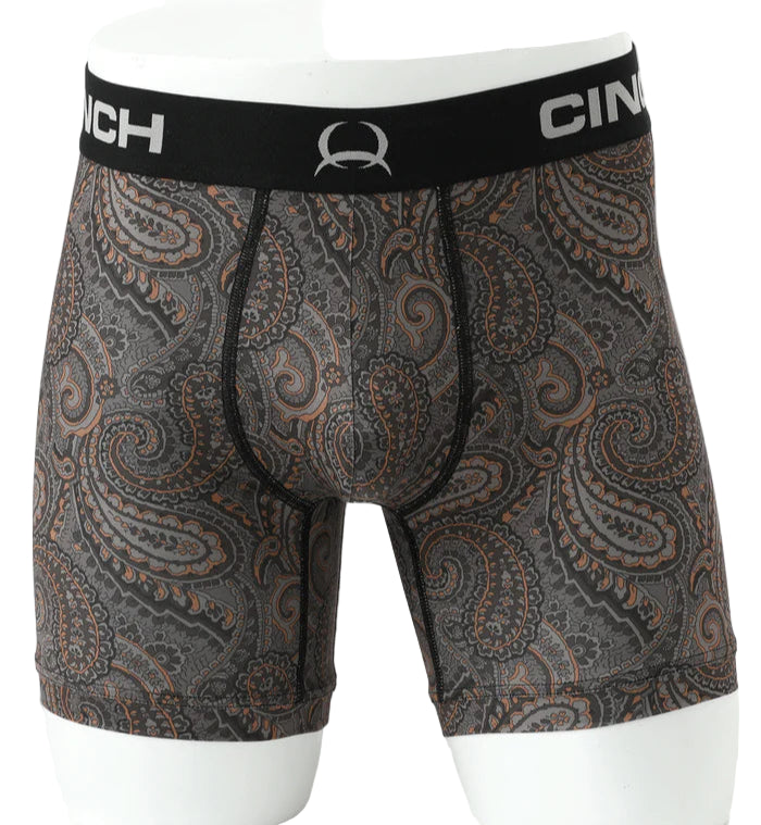 MENS CINCH 6" PAISLEY BOXER BRIEF