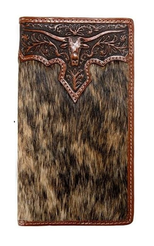 NOCONA MEN'S RODEO LONGHORN OVERLAY WALLET