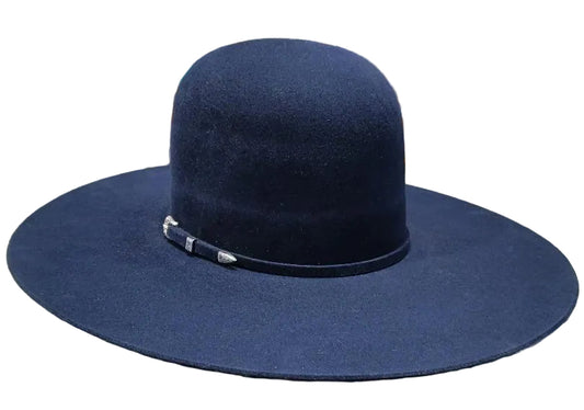 ATWOOD FELT 7X NAVY OPEN CROWN HAT