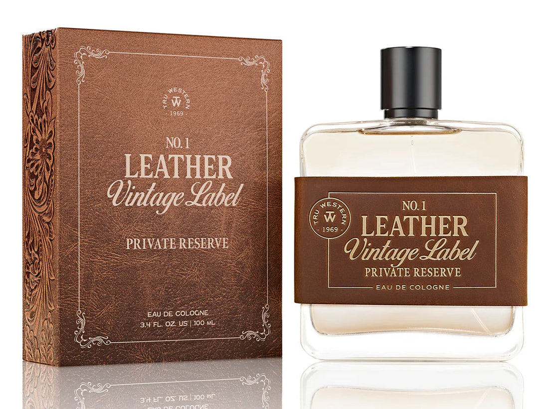 NO.1 LEATHER VINTAGE LABEL PRIVATE RESERVE COLOGNE
