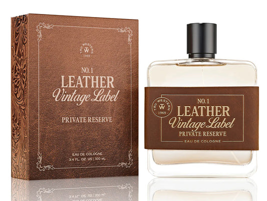 NO.1 LEATHER VINTAGE LABEL PRIVATE RESERVE COLOGNE