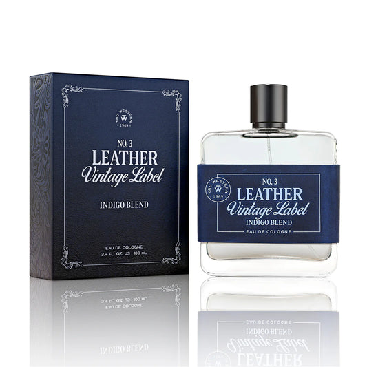 NO.3 LEATHER VINTAGE LABEL INDIGO BLEND COLOGNE
