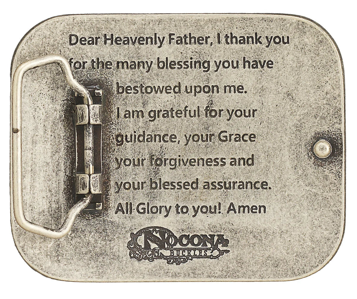 NOCONA MEN'S RECTANGLE COWBOY PRAYER BUCKLE