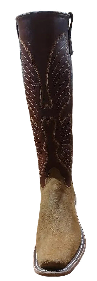 OLATHE MEN'S CAMEL WAXY KUDU TALL BOOTS